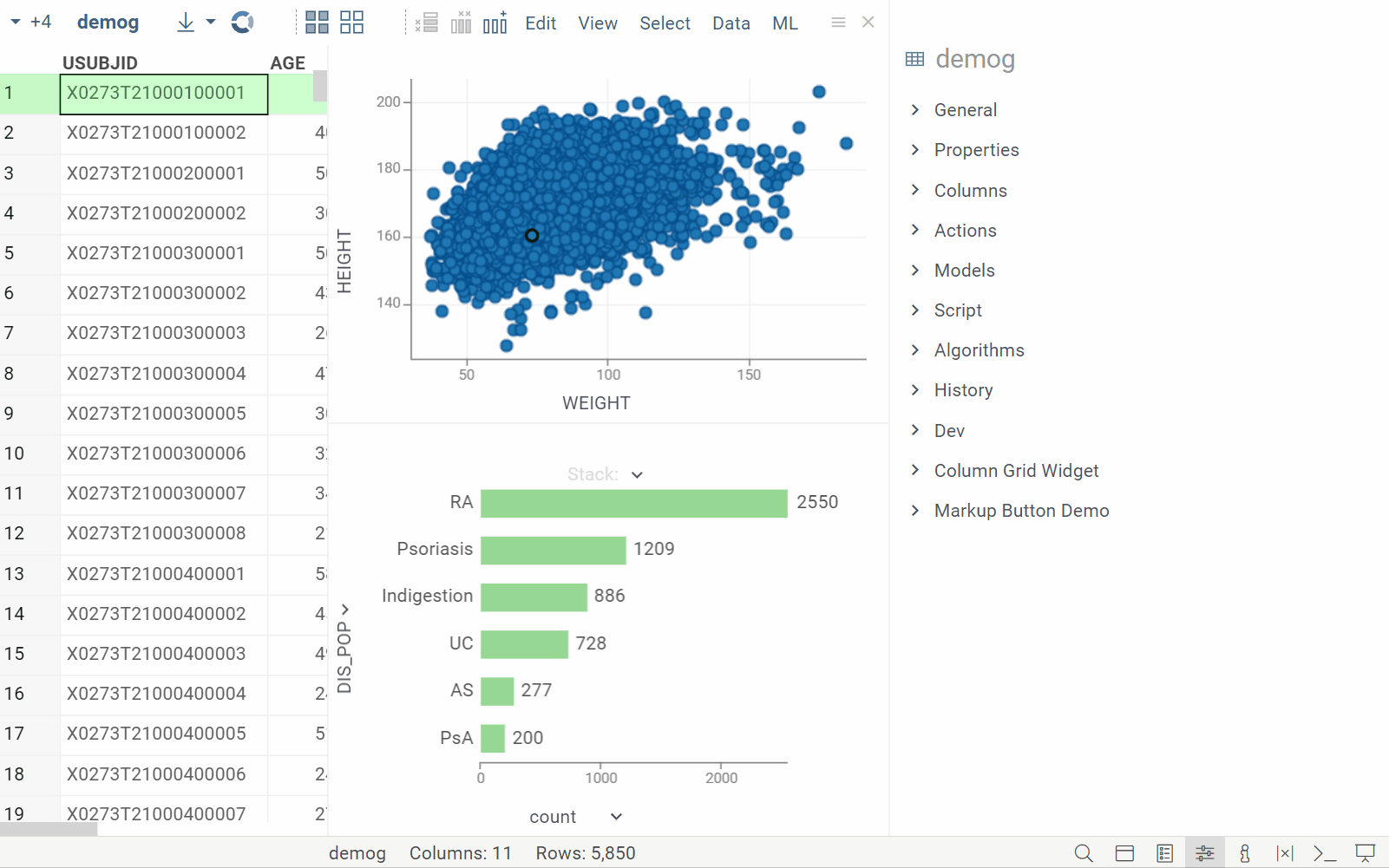 Content info pane