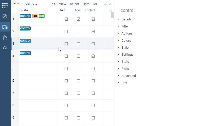 grid tags renderer