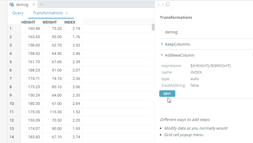 Transform Query Transform query
